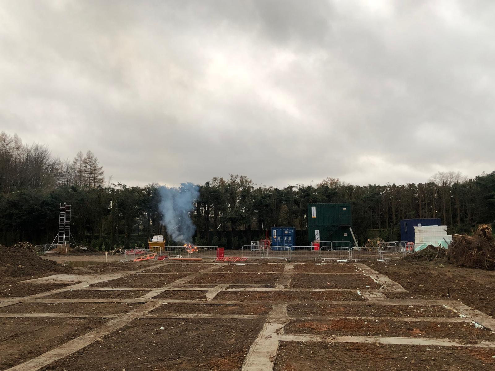 Completed site clearance with open and usable ground