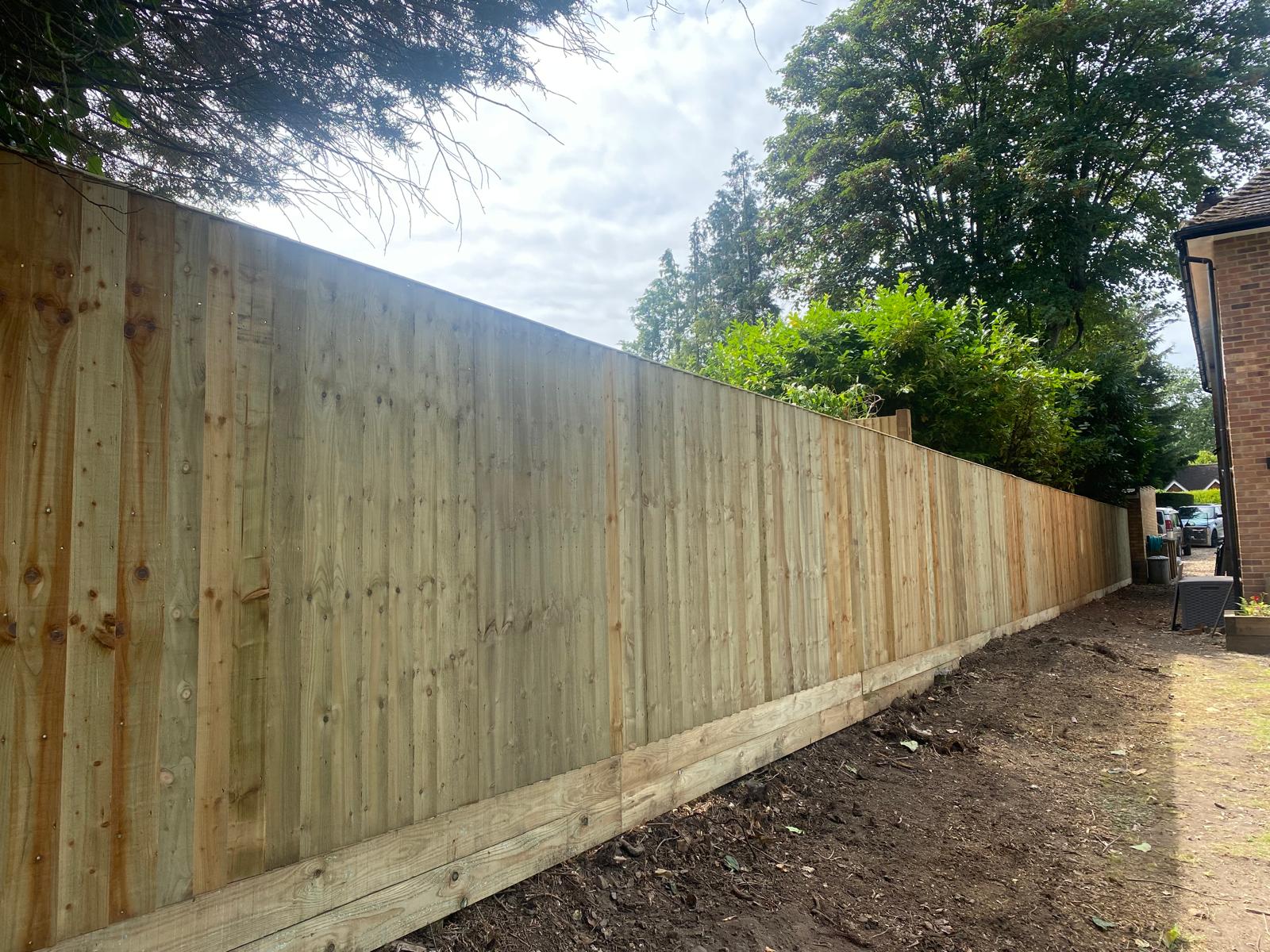 Large completed fencing run