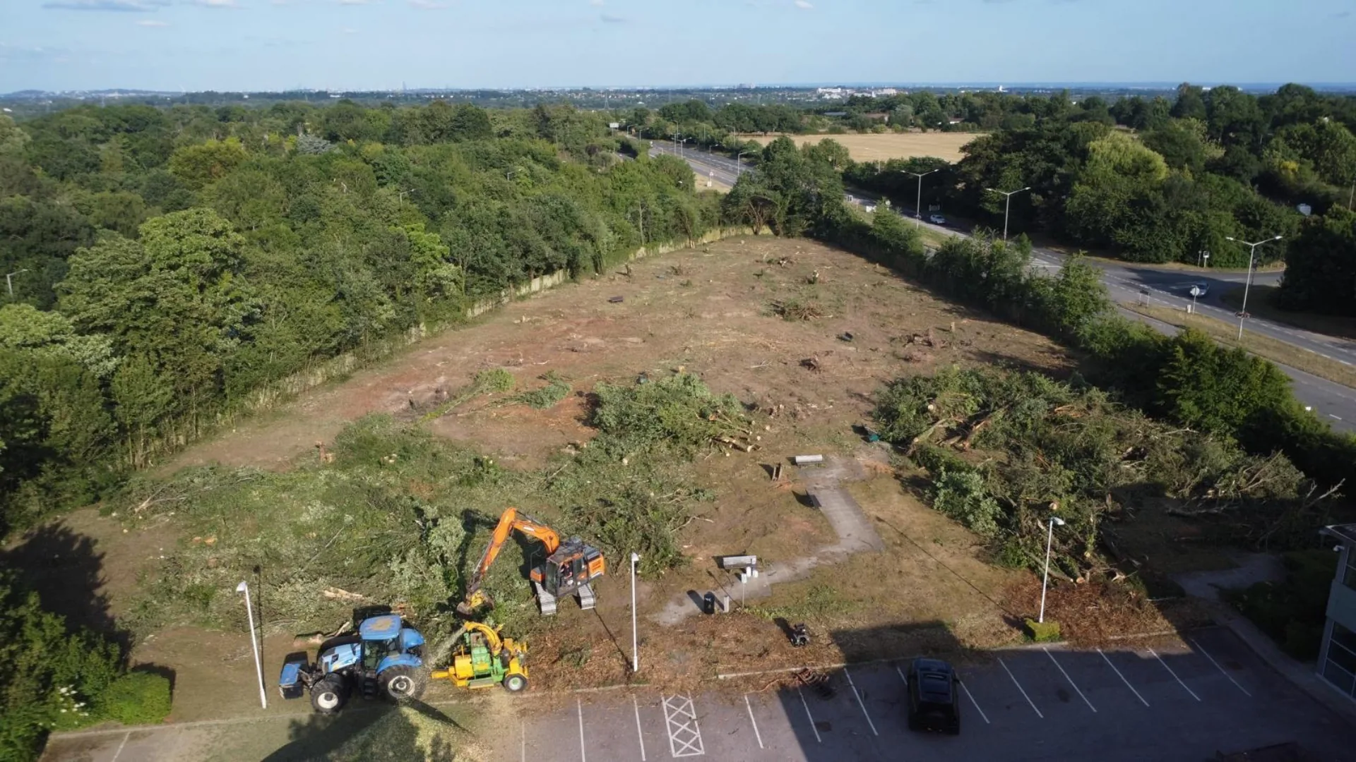 Aerial image of site clearance